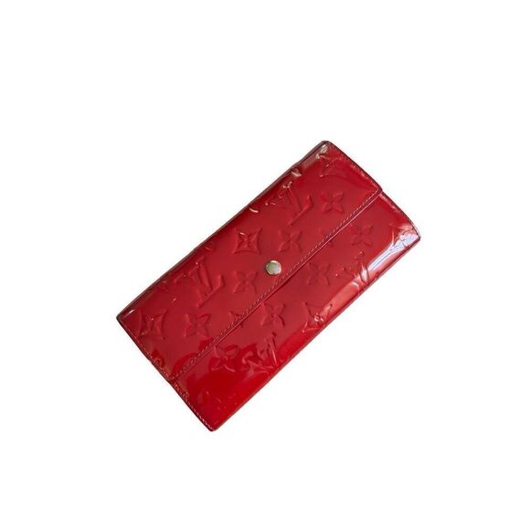 Louis Vuitton Wallet Women’s Red Vernis Complete Set | Louis Vuitton Sarah Auth - Picture 10 of 13